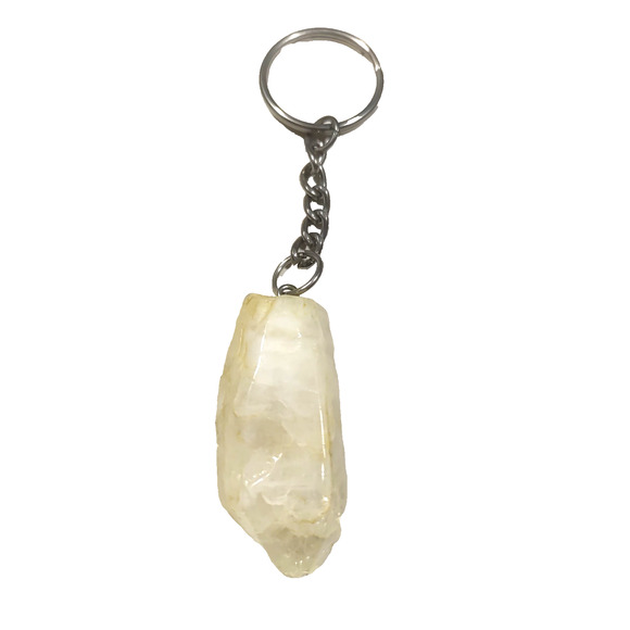 White Crystal Stone Keychain - Picture 2 of 4